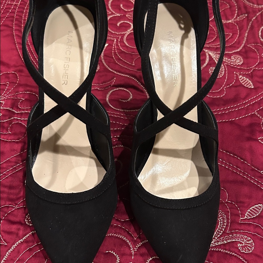Marc Fisher Black Strappy Heels
